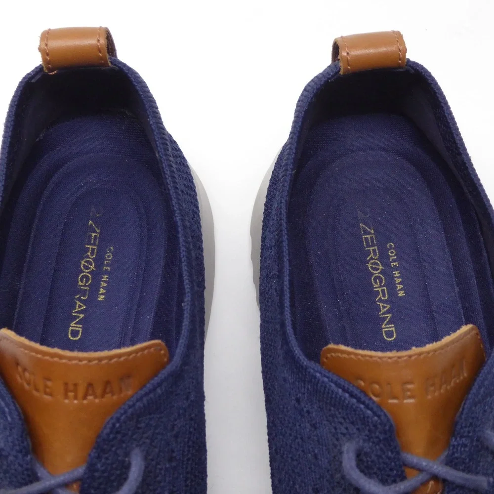 Cole Haan Mens 2.Zerogrand Stitchlite Oxford Blue Knit Wingtip C27569 Size 11M
